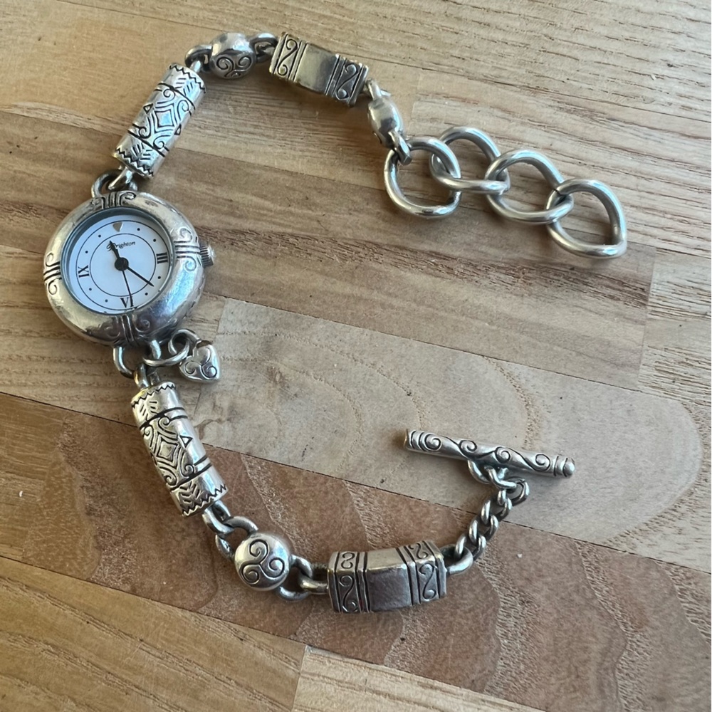 Brighton Marrakech ladies silver tone bracelet fashion watch NEW BATTERY